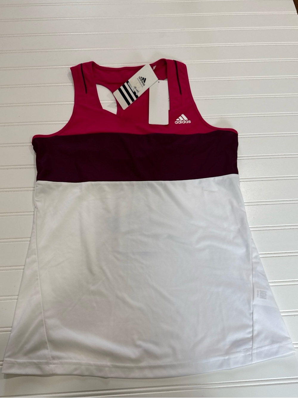 Adidas Pink & Burgundy Colorblock Sports Tank. Size medium NWT
